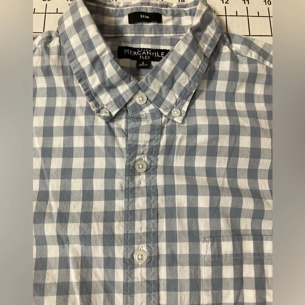 J.‎ Crew Mercantile Flex Men’s Large Slim Fit Button Down Shirt